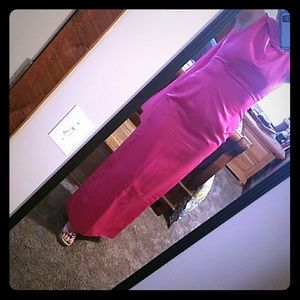 Pink floor length formal dress