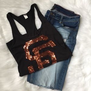 EUC SAN FRANCISCO GIANTS VSPINK RACER BACK TANK