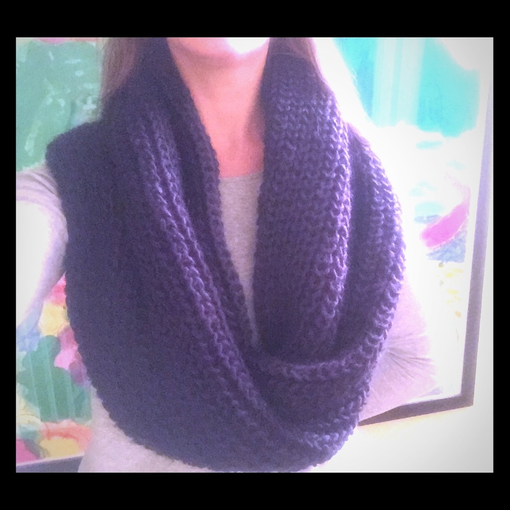 Navy Blue Infinity Scarf