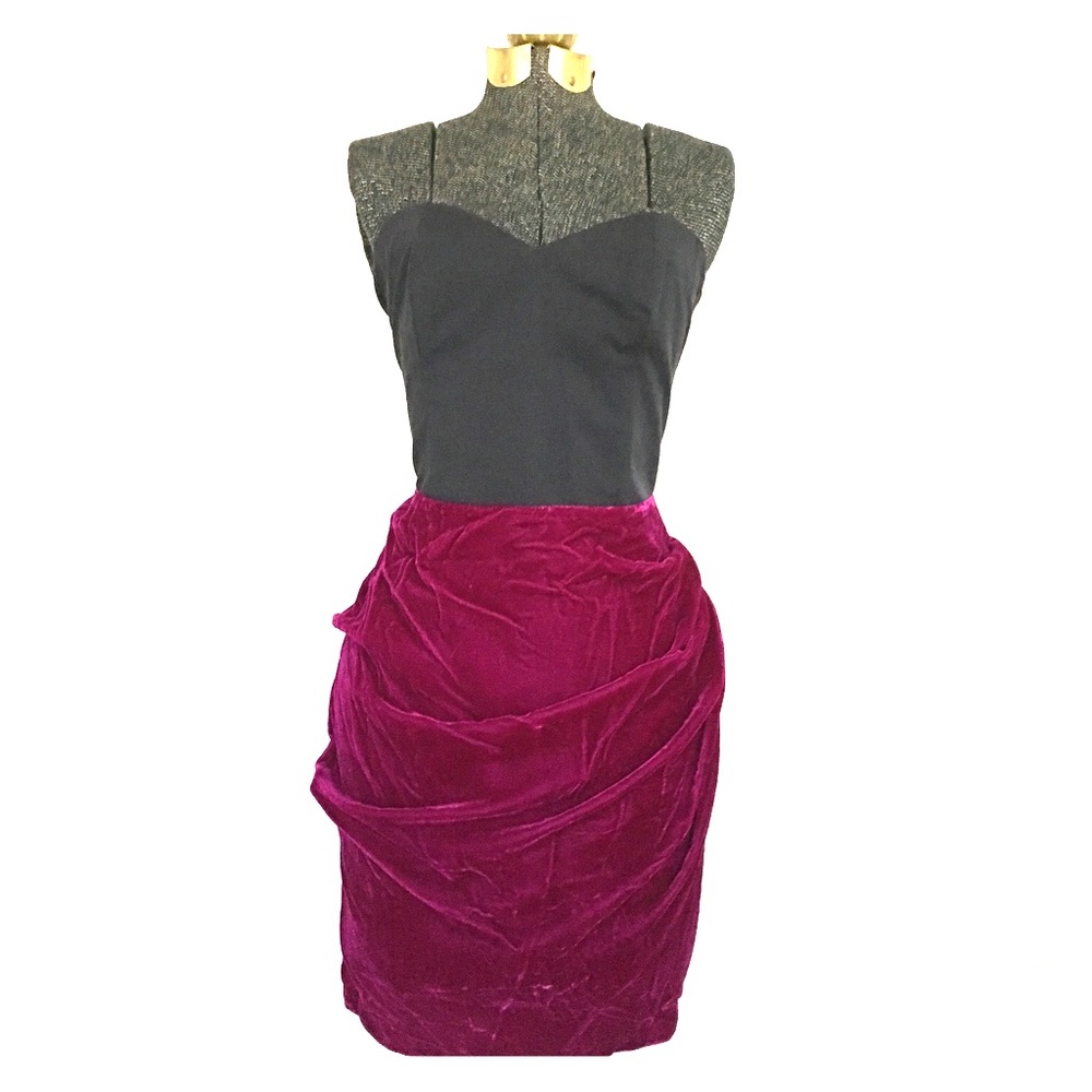 Crushed Velvet Sweetheart Neckline Strapless Dress