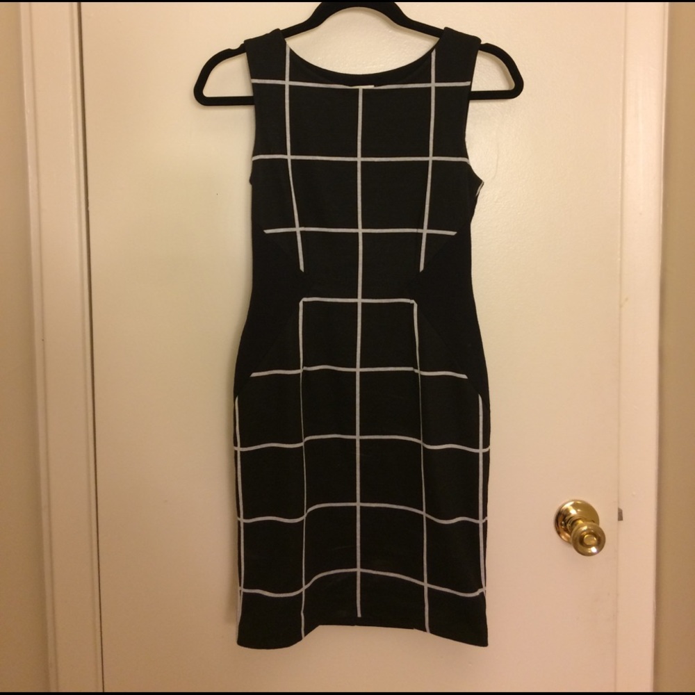 Geometric Black and Grey Dress