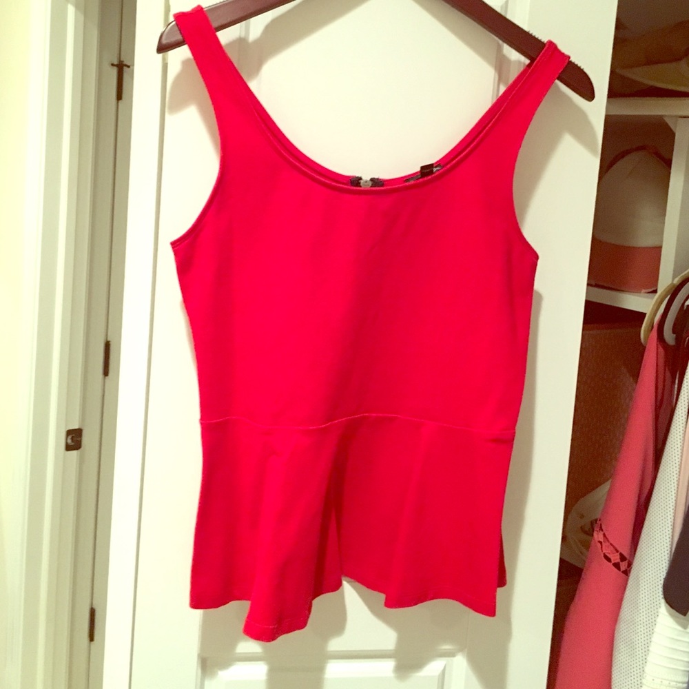 Express Red Peplum Tank