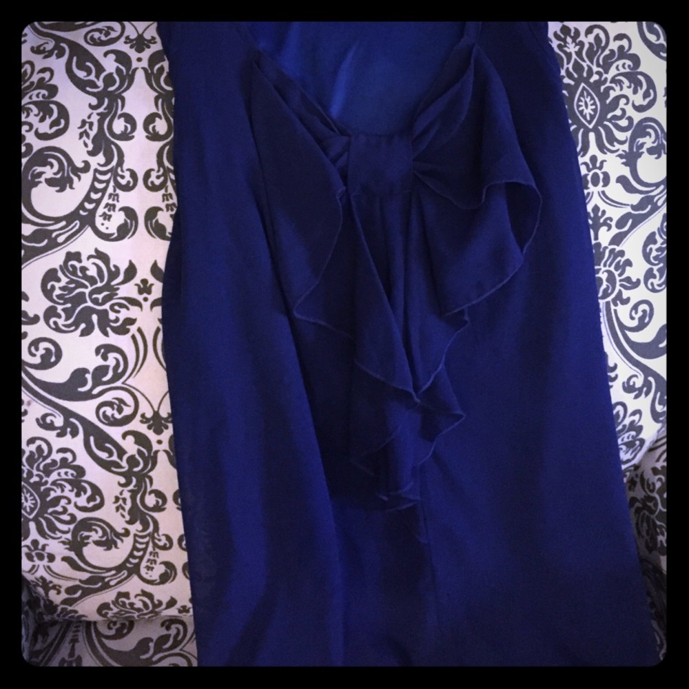 Blue dress with back bow
