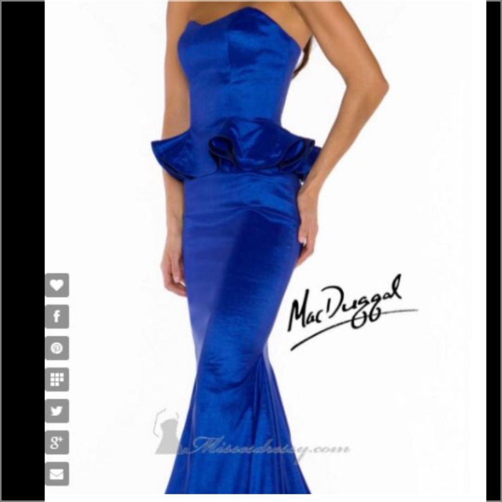 Mac Duggal peplum gown