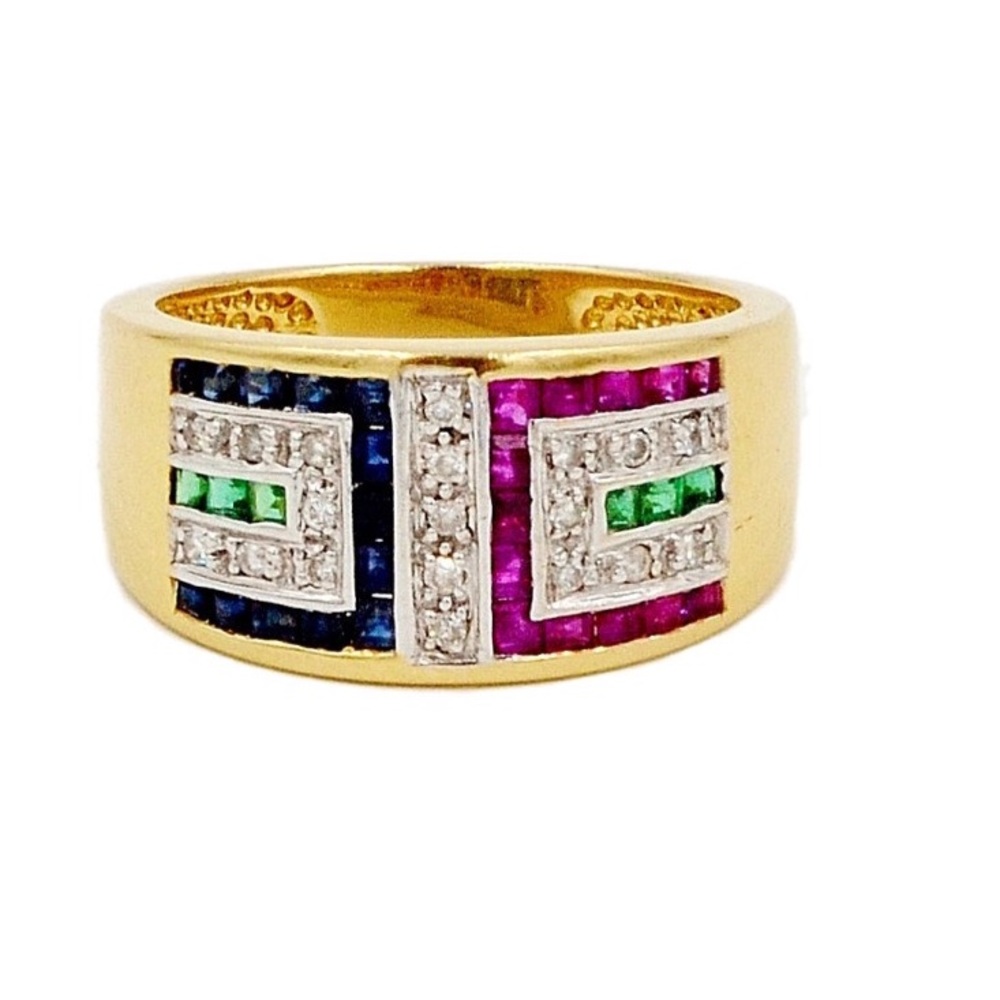 14K multi gem Ring.  WOW.