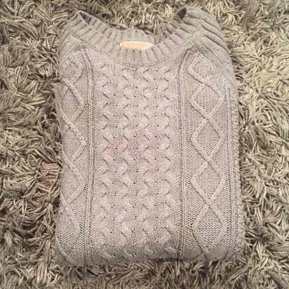 Michael Kors Cable Knit Grey Sweater - Picture 1 of 4