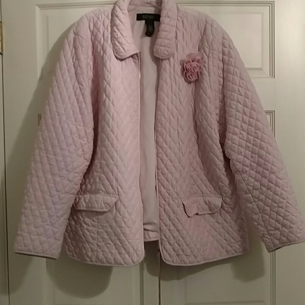 Lane Bryant pink quilted jacket.  Size 18-20.