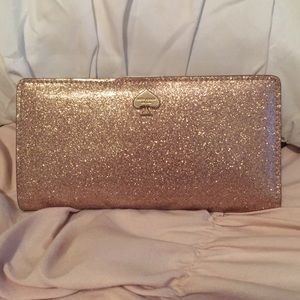 Kate Spade Glitter Bug Stacy Continental in Pink