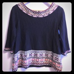 Anthropologie Black Sweater with Detail