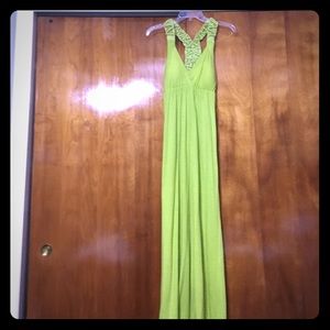Lime Green Crochet Long Maxi Dress S Fits M too