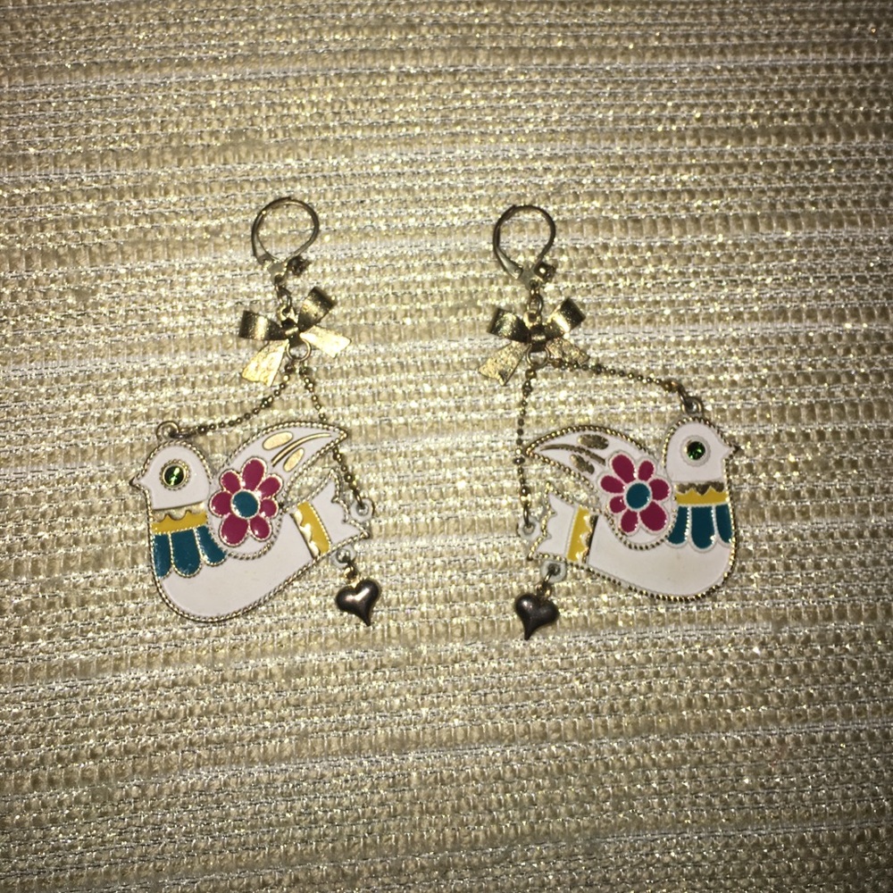 Betsey Johnson Dove Earrings