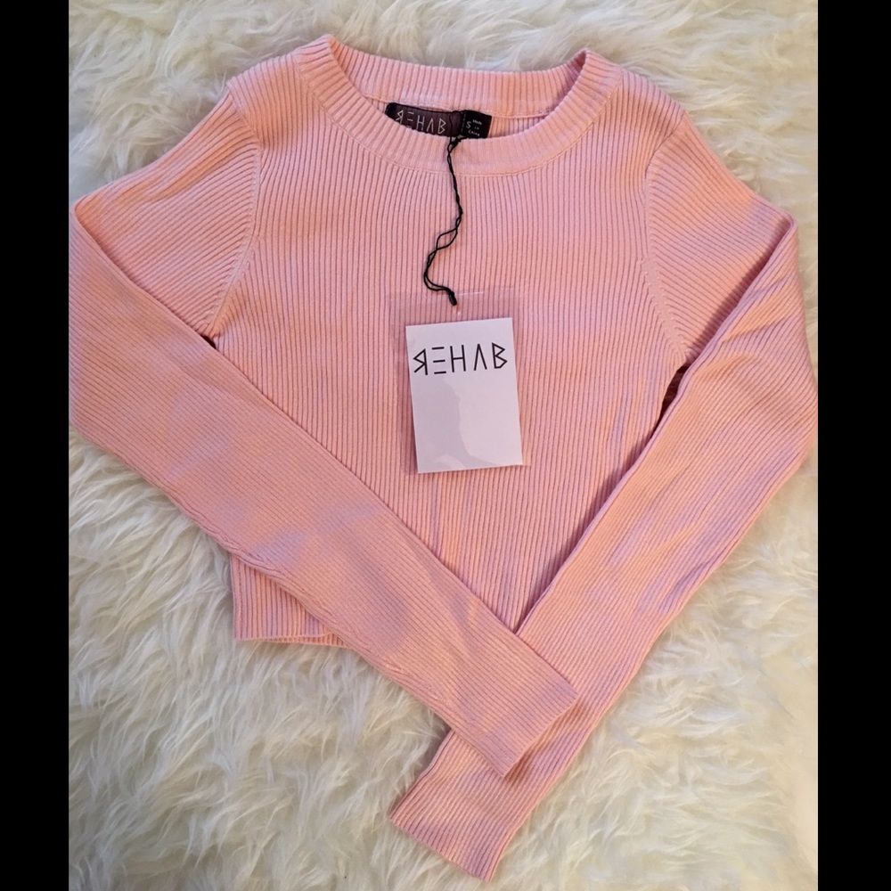 NWT REHAB Ribbed Crop Top