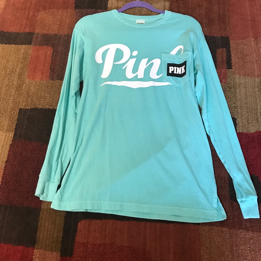 Pink. mint blue long sleeve