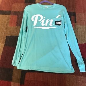 Pink. mint blue long sleeve