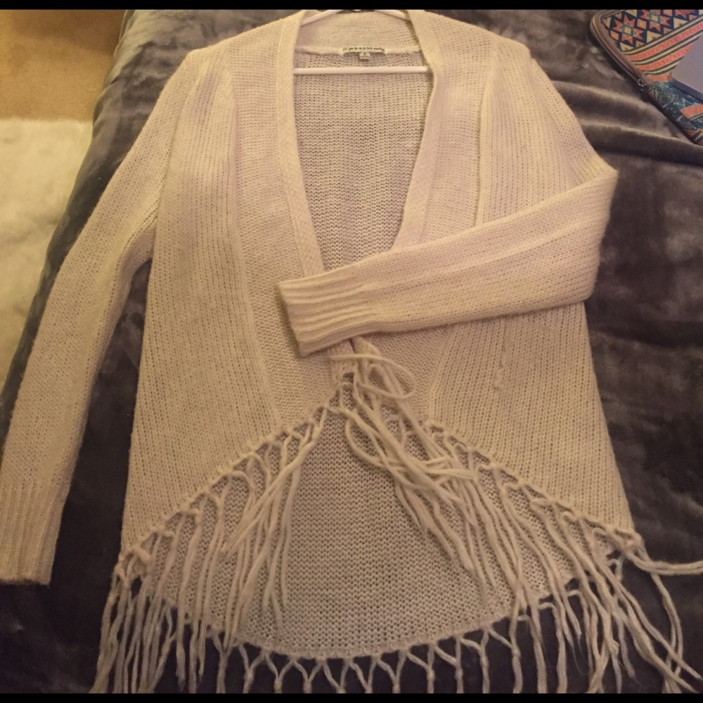 Fringe cardigan for sale!