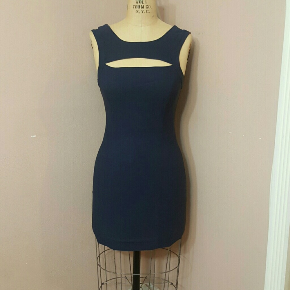 Blue mini dress
