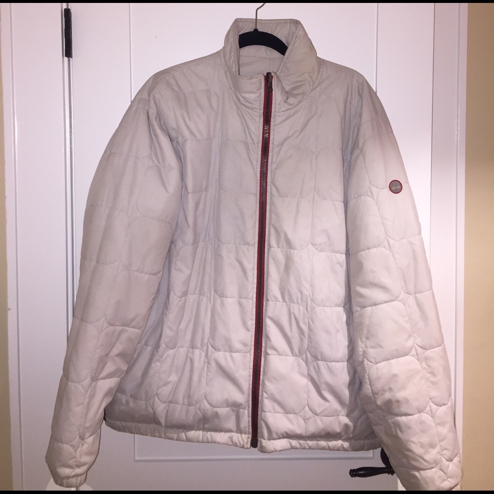 Reversible Timberland jacket.