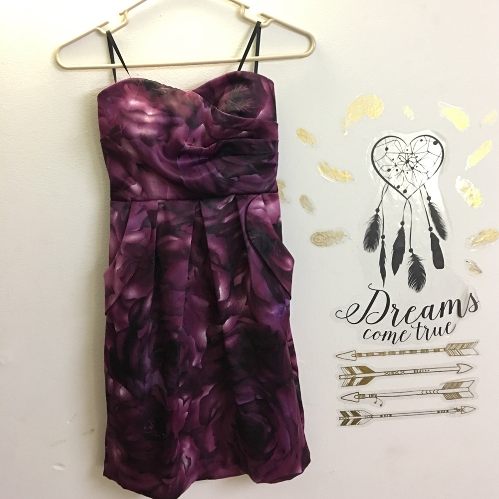 Sexy rose print bodycon dress