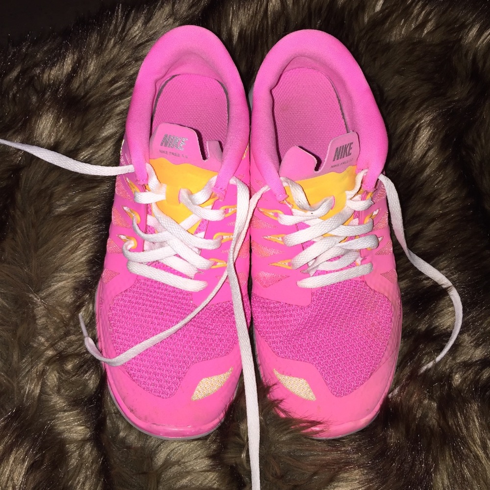 Pink Nike Free 5.0 Tennis Shoes