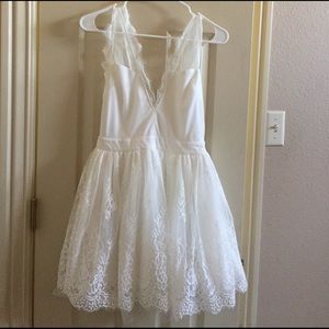 All over lace full dress. Low cut back