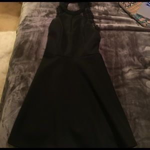 Black, open back dress for sale!