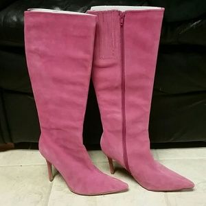 Colin Stuart Leather knee high boot heels