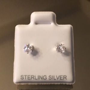 Other - 🆕STERLING NEW SILVER & CUBIC ZIRCONIA EARRINGS