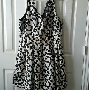 Polka dot cocktail dress w/pockets