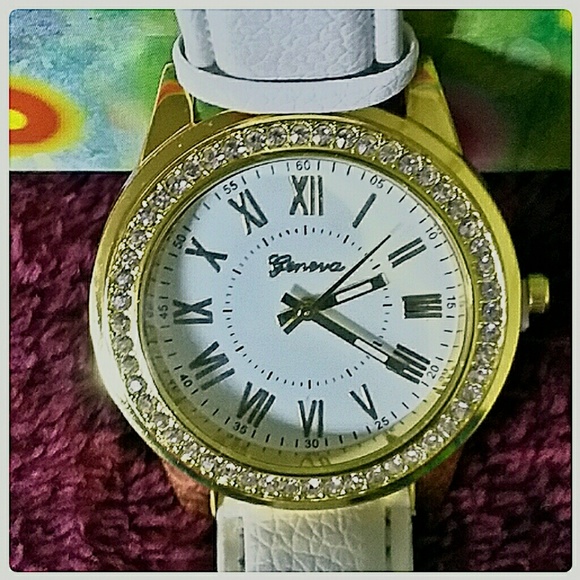 Geneva Accessories - 3/$30 Women's White Geneva Bling Fashion Watch Geneva Accessories - 3/$30 Women's White Geneva Bling Fashion Watch