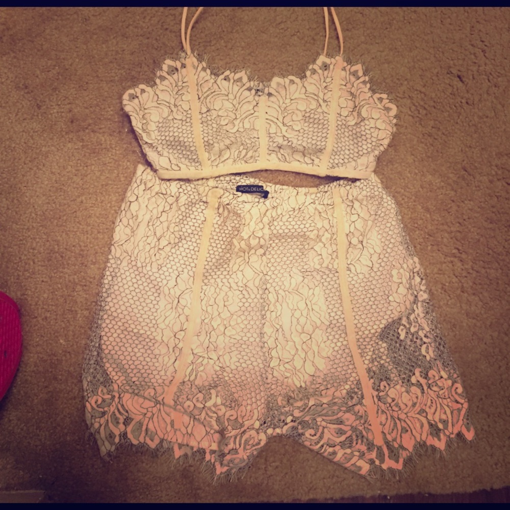 A two piece lace set