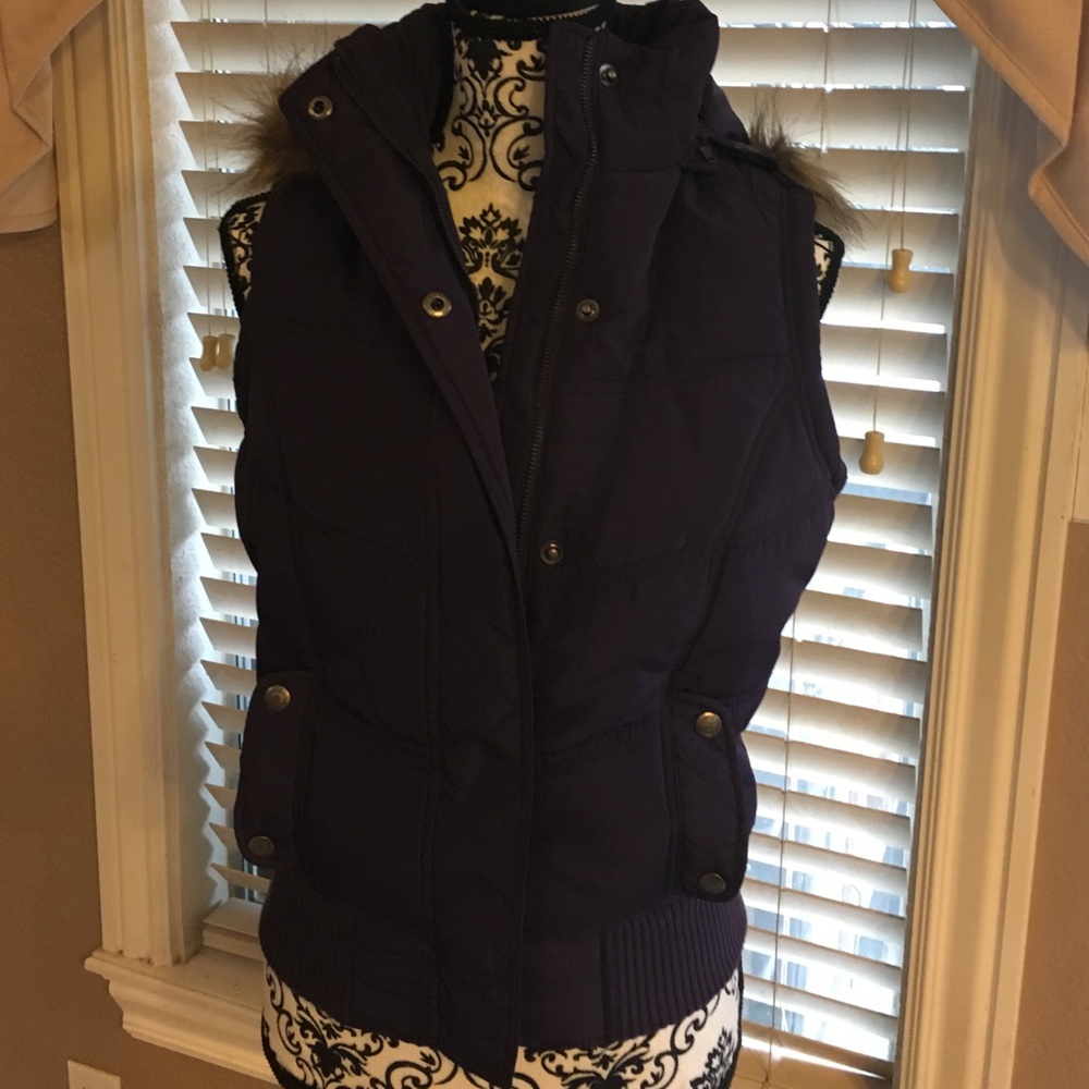 Anchor blue Purple Puff Vest
