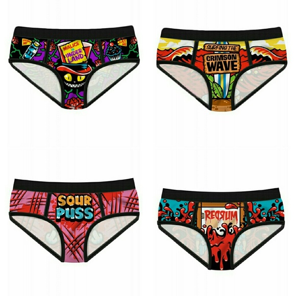 Crimson Wave Bikini Underwear - Picture 2 of 5