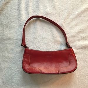 Red leather purse