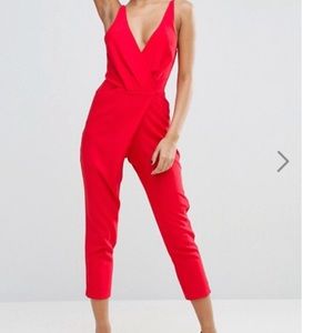 ASOS Cami Wrap Jumpsuit with Peg Leg