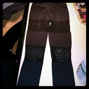 NWT Forever 21 Black Mesh Leggings