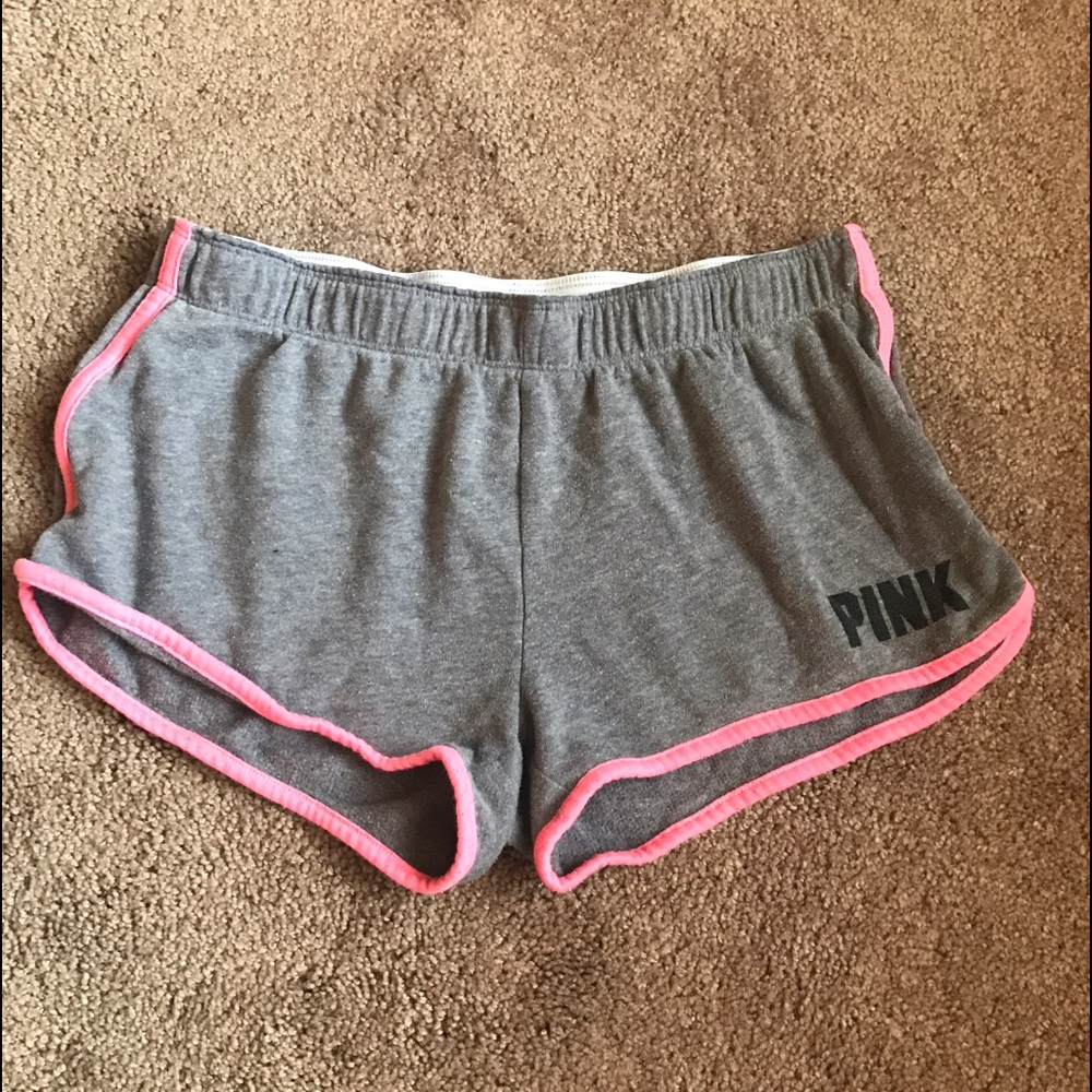 PINK gray shorts.