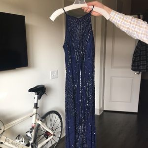 JS Collections formal beaded gown.