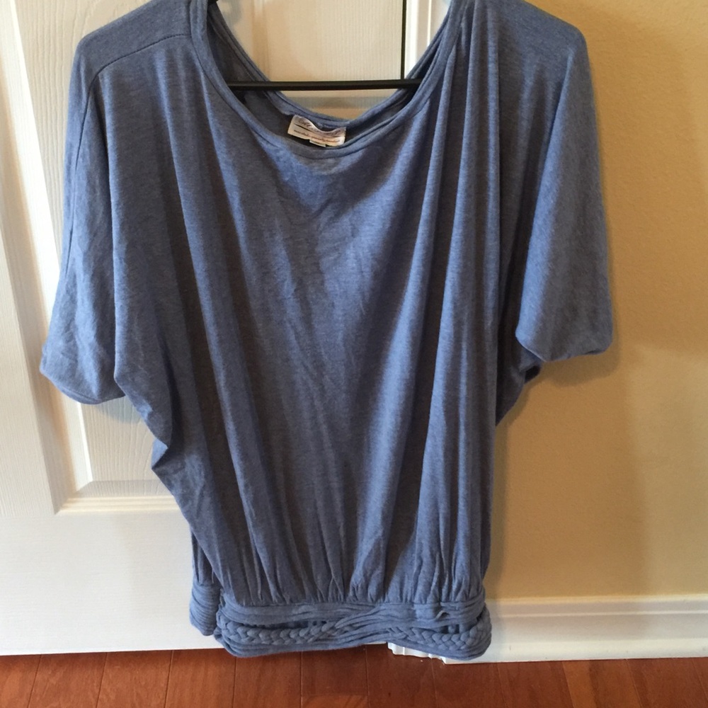 Blue flowy top