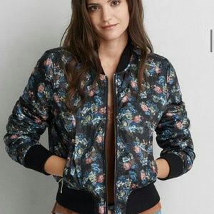 floral black jacket