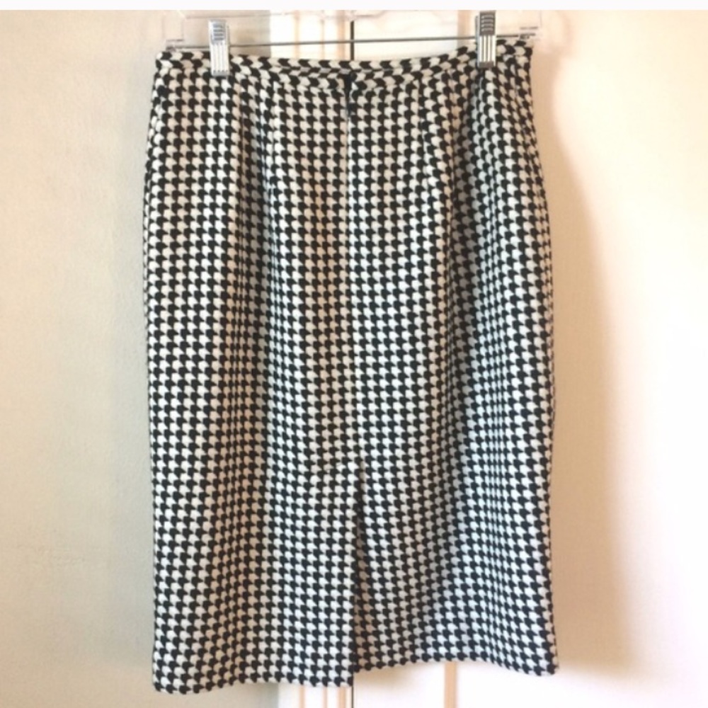 LOFT houndstooth pencil skirt size 4 - Picture 2 of 4