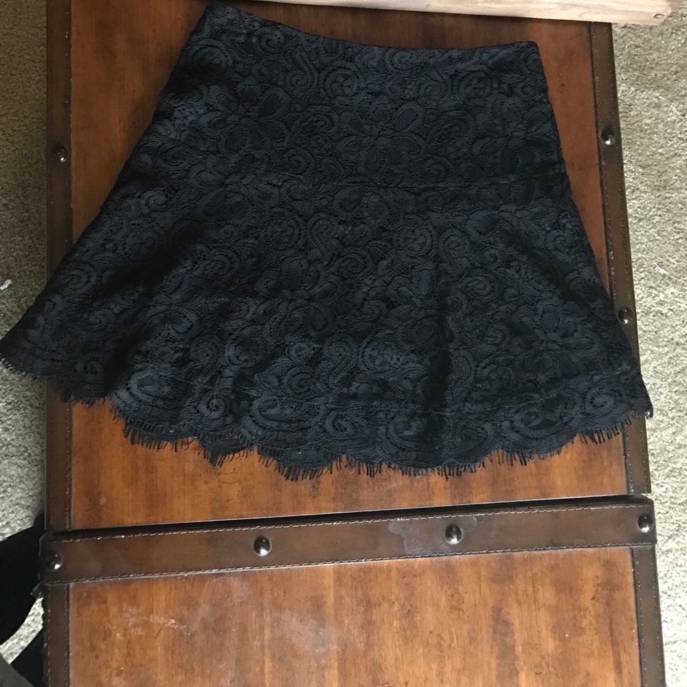 Black lace skirt