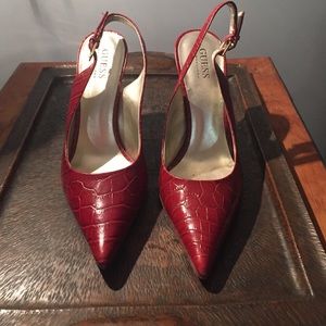 Guess by Marciano red leather heels