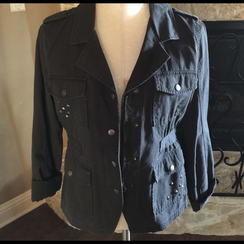 Dark grey casual lightweight jacket