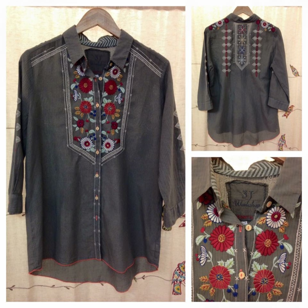 3J workshop by Johnny Was designer top