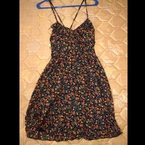 Floral summer shift mini dress