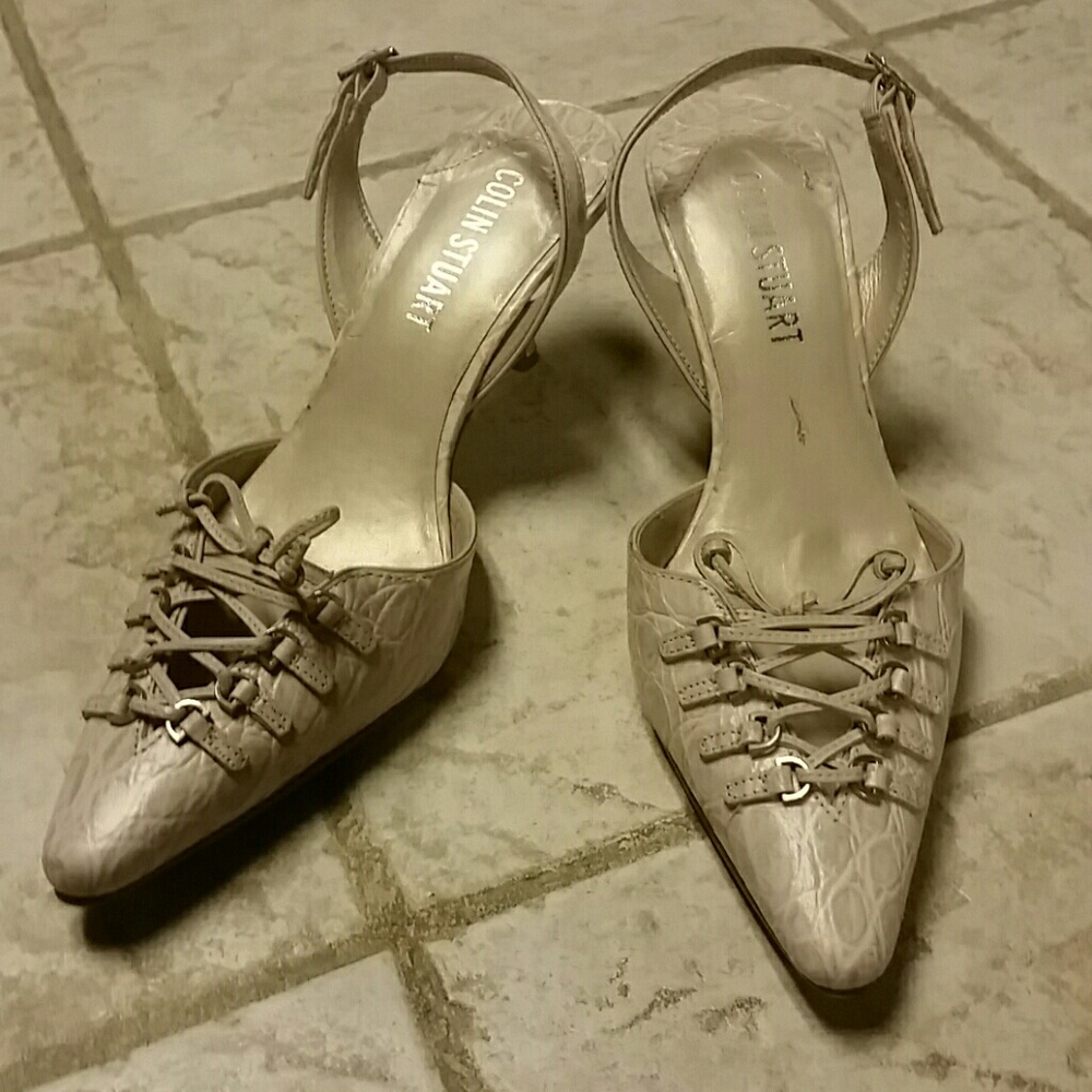 Colin Stuart faux snake skin heel