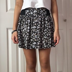 Floral Printed Skater Skirt