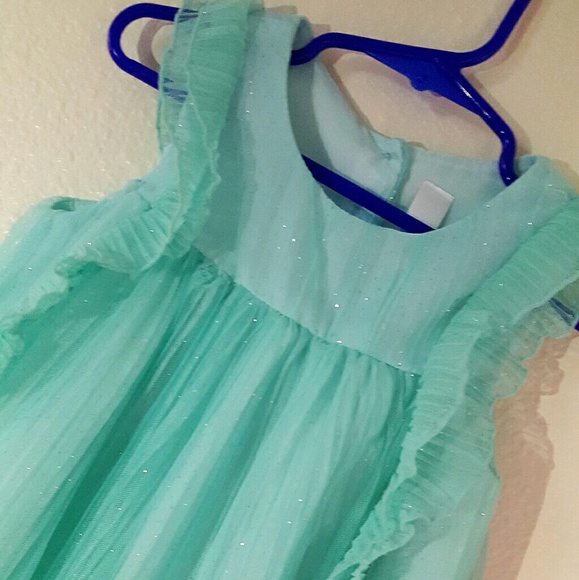 ❌❌Sold❌❌Mint sparkle dress size 3 t - Picture 3 of 5