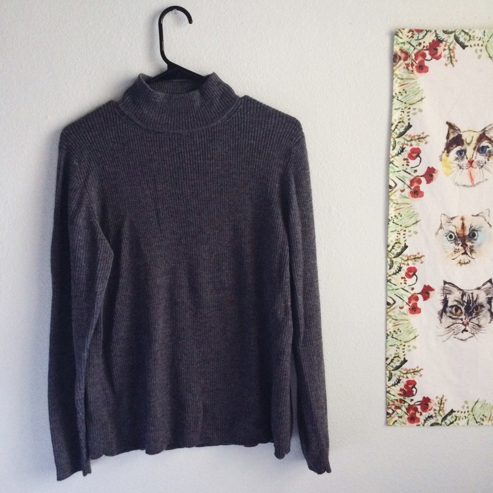 Dark Grey Wool Turtleneck