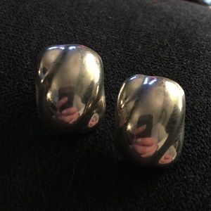 Silver pierced earrings